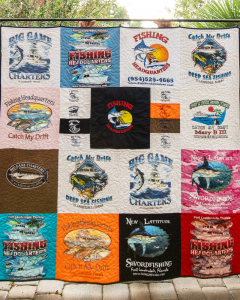 Fishing Headquarters T-Shirt Quilt